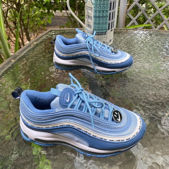Nike " Have A Nike Day " Air Max 97 Blue Indigo Sneakers - Picture 9 of 17